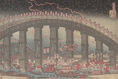 1834年の大坂天満宮。 作： Gakutei