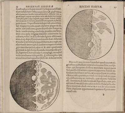 本のリーフSidereus Nuncius Sidereal Messenger by Galileo Galilei、1610 作： Galileo Galilei