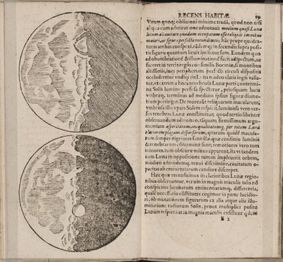 本のリーフSidereus Nuncius Sidereal Messenger by Galileo Galilei、1610 作： Galileo Galilei
