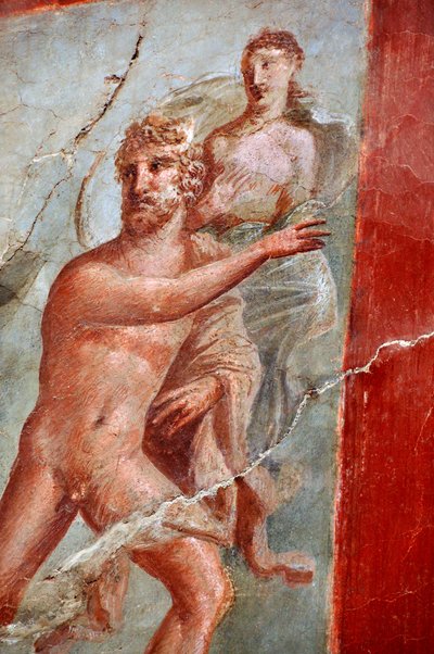 ヘルクラヌムのアウグステール学院（フレスコ画）のフレスコ画の詳細 作： Gallo Roman