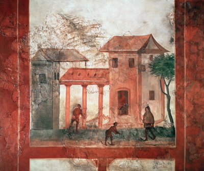 素朴なヴィラ（フレスコ画、200年頃 作： Gallo Roman