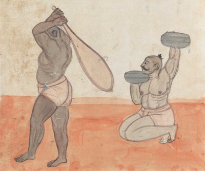 Jeyties のペアの重量挙げ 作： Gangaram Chintaman Tambat