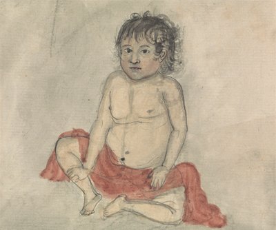 Criança com um pano vermelho 作： Gangaram Chintaman Tambat