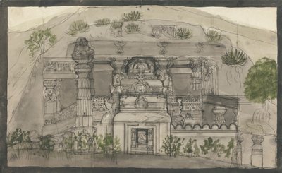 インダス サブハの外の景色 作： Gangaram Chintaman Tambat