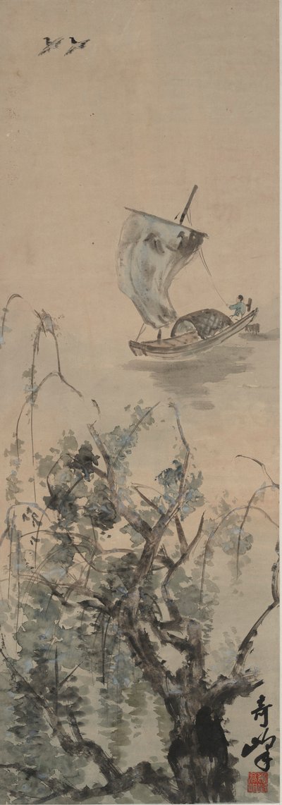 風景の中の漁師 作： Gao Qifeng