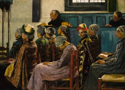 説教、1886年。 作： Gari Melchers