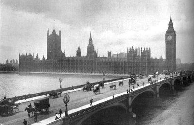 国会議事堂とウェストミンスターブリッジ、1919年 作： Garratt and Atkinson