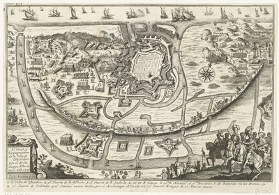 ベレグ・ヴァン・オーステンデ、1601年 1601 年のアルベルト大公によるヴィラ デ オステンデンの包囲と追放 (オブジェクトのタイトル) 作： Gaspar Bouttats