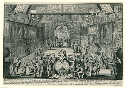 アントワープのヘンリクスファンゾーストの宝くじ、1695年 作： Gaspar Bouttats