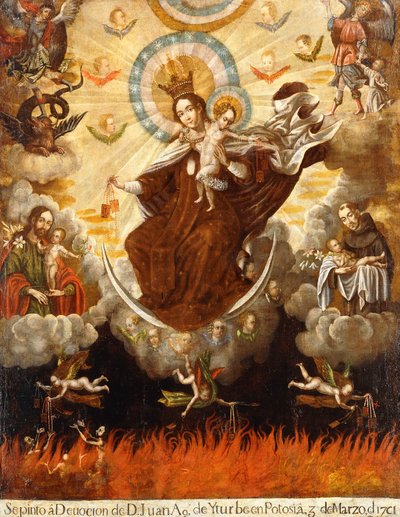 カルメル会の聖母、1761 作： Gaspar Miguel de Berrio