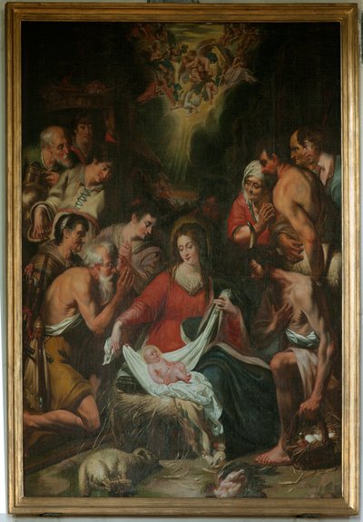 G. De Craeyer の流派、羊飼いの崇拝 作： Gaspar de (after) Crayer