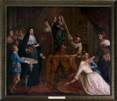 ハレの聖マルティン大聖堂に宝石を贈るスペインのイザベラ大公妃 作： Gaspar De Crayer