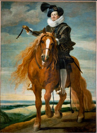 レガネス侯爵、ドン・ディエゴ・メシア・フェリペ・デ・グスマンの騎馬像（キャンバス画） 作： ガスパールデクレイアー