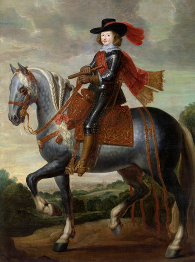 オーストリアのフェルディナンドの肖像 (1609-1641) (ドン・フェルナンド) - オーストリアの枢機卿-インファンテ・フェルディナンドの騎馬肖像 Peinture de Caspar de Crayer (1584-1669) 1650-1669 キャンバスに油彩 - グルーニング美術館、ブルージュ 作： Gaspar De Crayer
