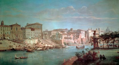 テヴェレ川からポルト・ディ・リペッタへ ガスパル・ヴァン・ウィッテル（1652年または1653年～1736年）作 作： Gaspar van Wittel