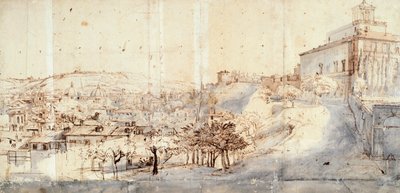 ガスパル・ヴァン・ウィッテル作「ローマのヴィラ・メディチ」（1652-1736年頃） 作： Gaspar van Wittel