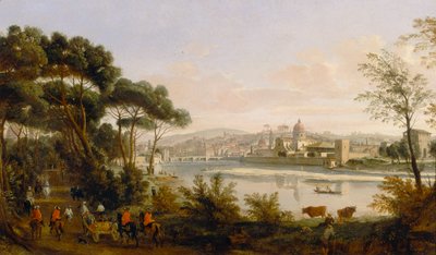 フィレンツェの景色 作： Gaspar van Wittel