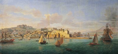 海から見たナポリの風景 作： Gaspar van Wittel