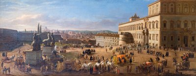 クイリナル広場からのローマの眺め 作： Gaspar van (1653 1736) Wittel