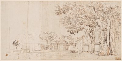 ヴィラ メディチの庭園 作： Gaspar van Wittel