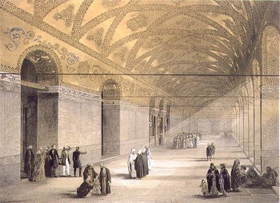 アヤソフィア、プレート10：上のギャラリーへの入り口、ルイ・ハーゲ（1806-85）の彫刻、1852年発行（リトグラフ）。 作： Gaspard (after) Fossati