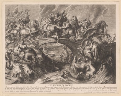 橋の上のアマゾンの戦い 作： Gaspard Duchange (attributed to)