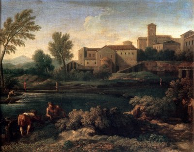 ラティウムの小さな町、1660年代。 作： Gaspard Dughet