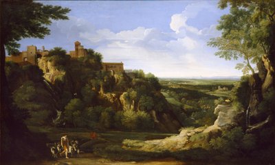 遠くにローマを望むチボリの眺め、1650 年代後半 作： Gaspard Dughet