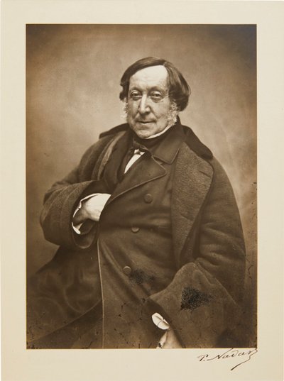 ジョアキーノ ロッシーニの肖像 1792 ～ 1868 年、1856 年。 作： Gaspard Félix Nadar