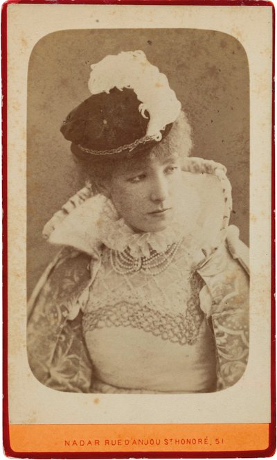 サラ ベルナールの肖像画 1844 ～ 1923 年、1865 年頃。 作： Gaspard Félix Nadar
