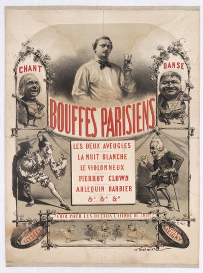 ジャック・オッフェンバッハによるブーフ・パリジャン劇場、1865年。 作： Gaspard Félix Nadar