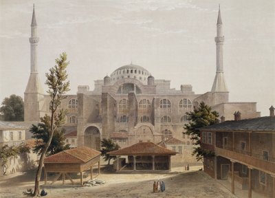 アヤソフィア、コンスタンティノープル、パブ。 1852 作： Gaspard Fossati