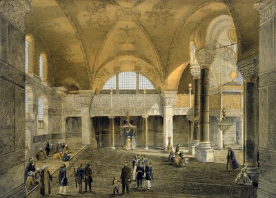ハギアソフィア、プレート9：ルイスハゲ（1806-85）によって彫刻された新しい帝国ギャラリー、1852年公開 作： Gaspard Fossati