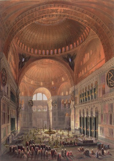 ハギアソフィア大聖堂、コンスタンティノープル、パブ。 1852 作： Gaspard Fossati