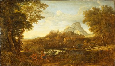 リナルドとアルミーダ、Gerusalemme Liberata の恋人 (オイル) 作： Gaspard Poussin (school of) Dughet