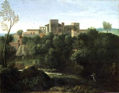 古典的な風景（油彩・キャンバス 作： Gaspard Poussin Dughet