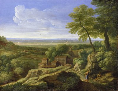 古典的風景（油彩・キャンバス） 作： Gaspard Poussin Dughet