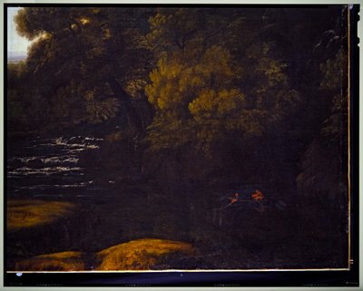 イタリアの風景、詳細、未定 作： Gaspard Poussin Dughet
