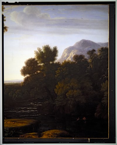 イタリアの風景、詳細、未定 作： Gaspard Poussin Dughet