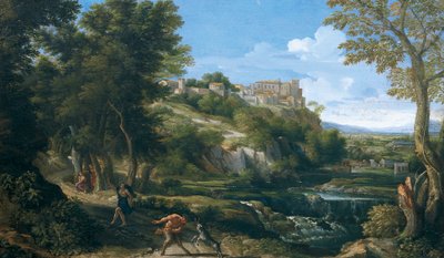 ファウヌスとニンフが踊る風景 1667-1668年 ガスパール・デュゲ（1615-1675）作 作： Gaspard Poussin Dughet