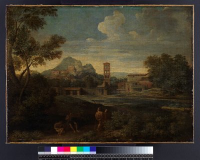 1675年以前の人物のいる風景 作： Gaspard Poussin Dughet
