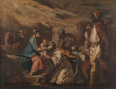 魔術師の崇拝 作： Gasparo Diziani (attributed to)