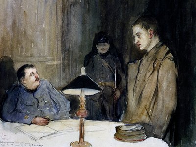 ドイツ人捕虜の尋問 作： Gaston Hippolyte Boucart