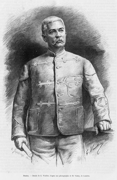 ヘンリー・モートン・スタンレー（ne John Rowlands 1841-1904）のジャーナリスト、探検家の肖像。Dans les tenebres de l