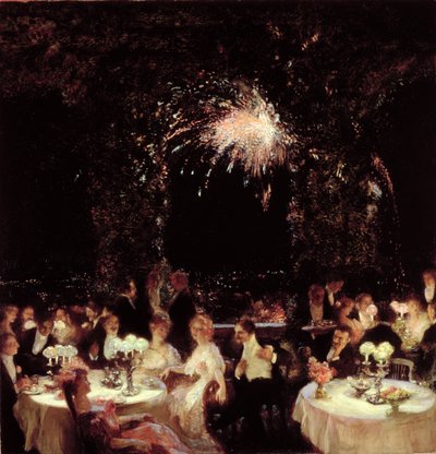 カジノでのディナー、1906年頃 作： Gaston de la Touche