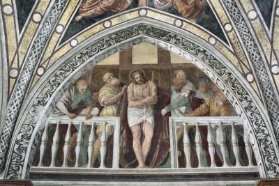 ガウデンツィオ・フェラーリのフレスコ画「エッチェ・ホモ」（1475年頃～1546年） 1542年 ミラノ、サンタ・マリア・デレ・グラツィエ聖堂 イタリア 作： Gaudenzio Ferrari