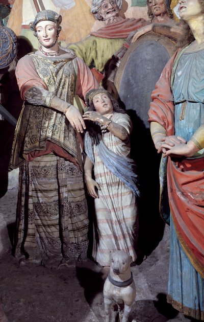男性像、ガウデンツィオ・フェッラーリ（1475-1546）作、ヴァラッロ・セシアの聖なる山（ユネスコ世界遺産、2003年）の「磔刑で知られる第XXXVIII礼拝堂」の彫像からのディテール、イタリア 作： Gaudenzio Ferrari