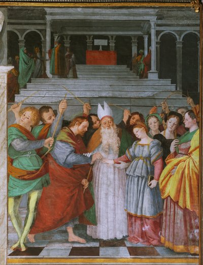 聖母の結婚と神殿でのマリアの奉献 作： Gaudenzio Ferrari