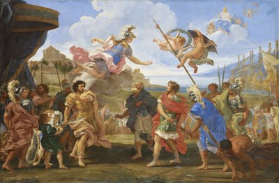 アガメムノンとアキレスの間の口論、約。 1695年。 作： Gaulli