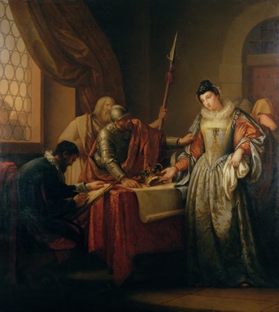 1568年のメアリークイーンオブスコッツ（1542-87）の退位、1765-73年頃 作： Gavin Hamilton